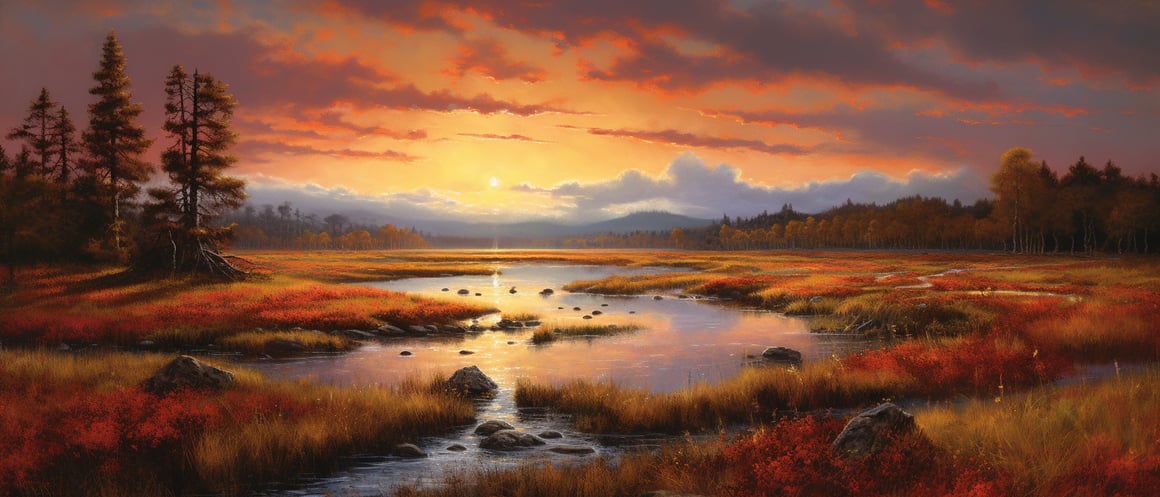Artistic Interlude: The Autumn Dusk in Scottish Meadow