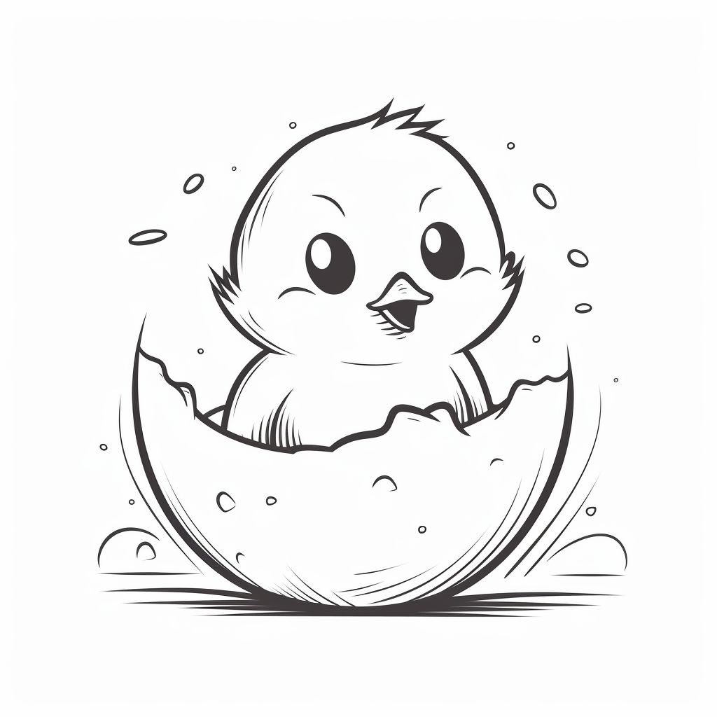 Hatching Chick: A Coloring Book Adventure