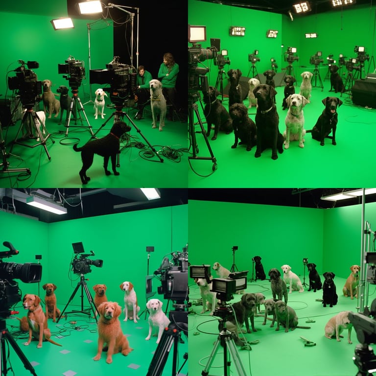 Behind the Scenes of a Pup-Filmed Motion Capture Movie Prompt | NeoPrompt