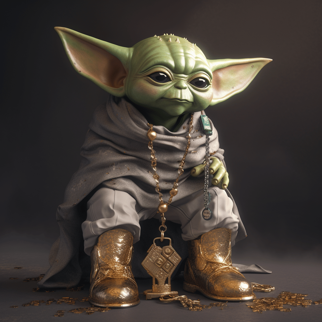 Grogu's Swag: A Star Wars Urban Style Journey - Version 5