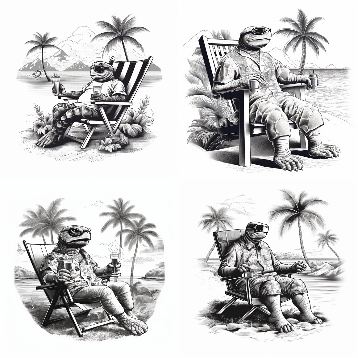 Hawaiian Vacation Turtle Graphic Design Challenge