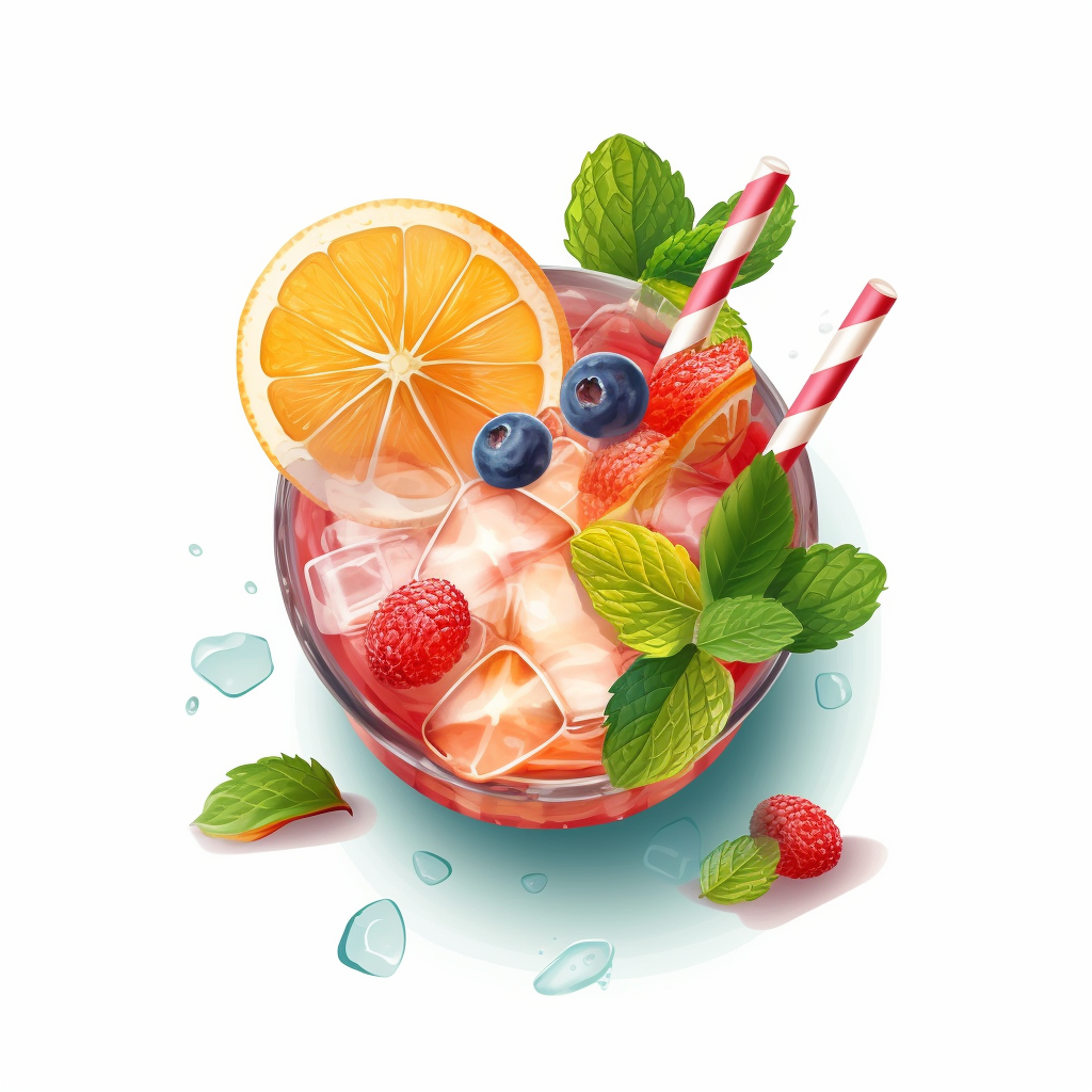 Chilled Fruit Cocktail Mid-Journey Refreshment