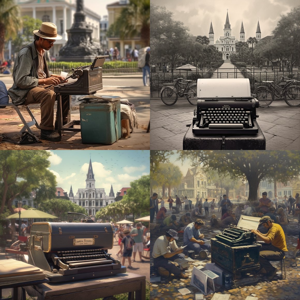 Midday Musings in Jackson Square: A Typewriter's Tale