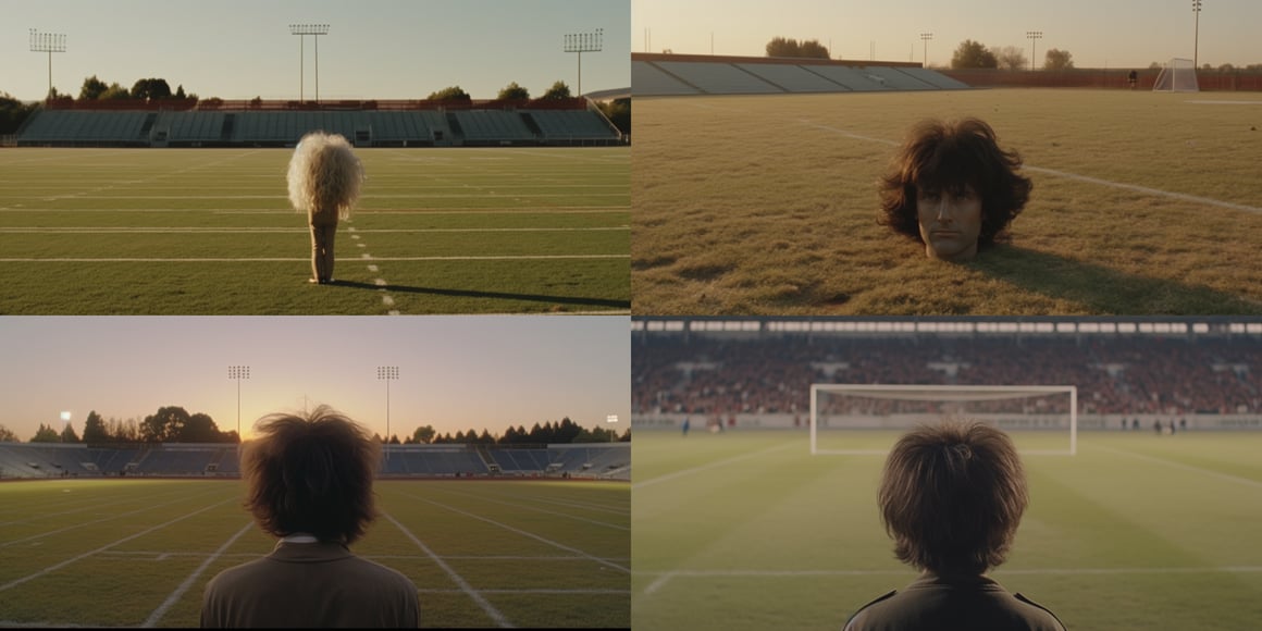 A Mysteriously Floating Mullet Hairstyle Snapshot