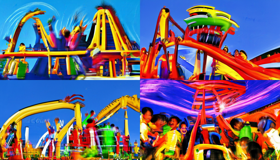 A Vibrant Capture of an Amusement Park