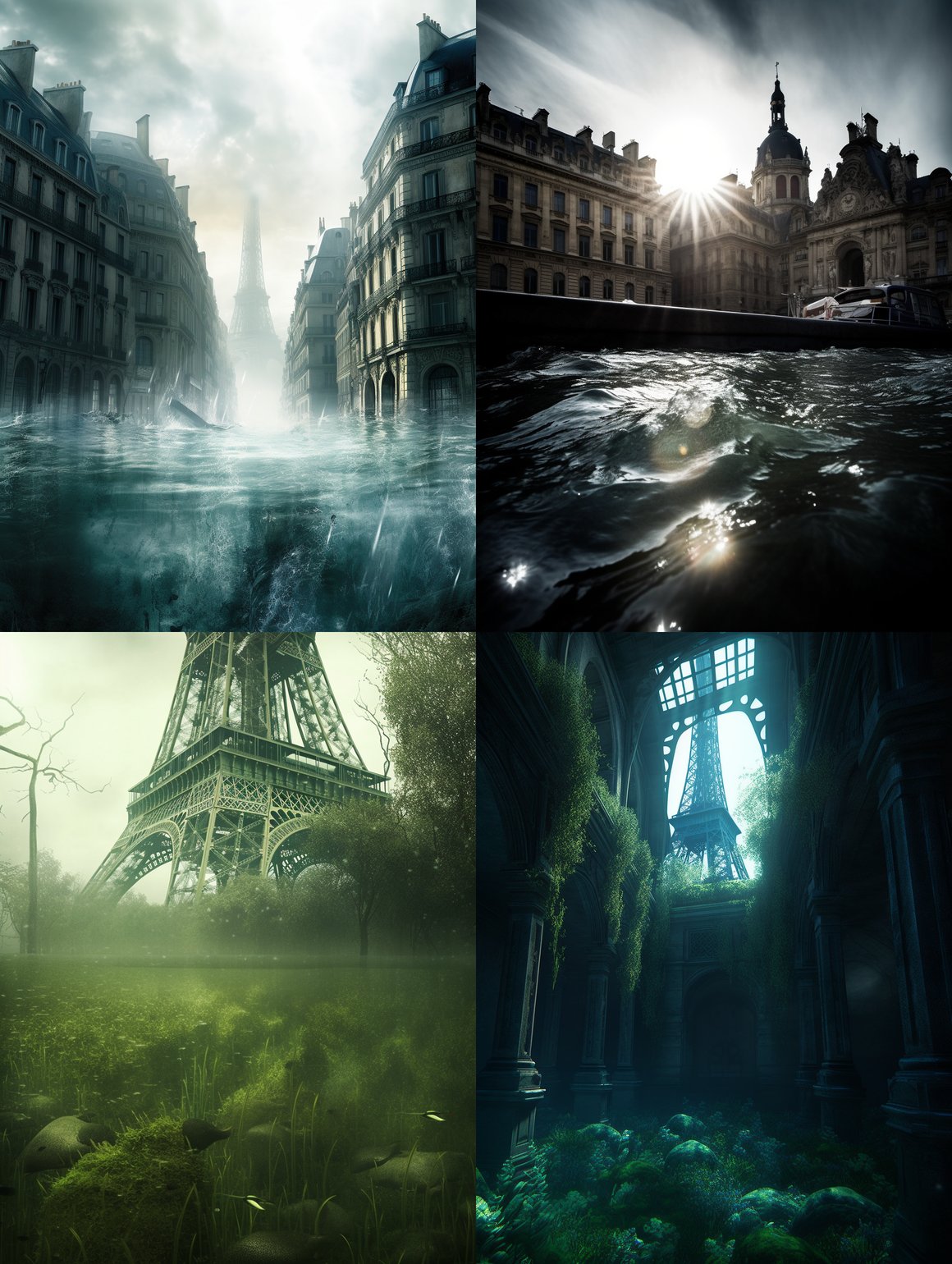 Submerged Paris: A Photorealistic Underwater Odyssey