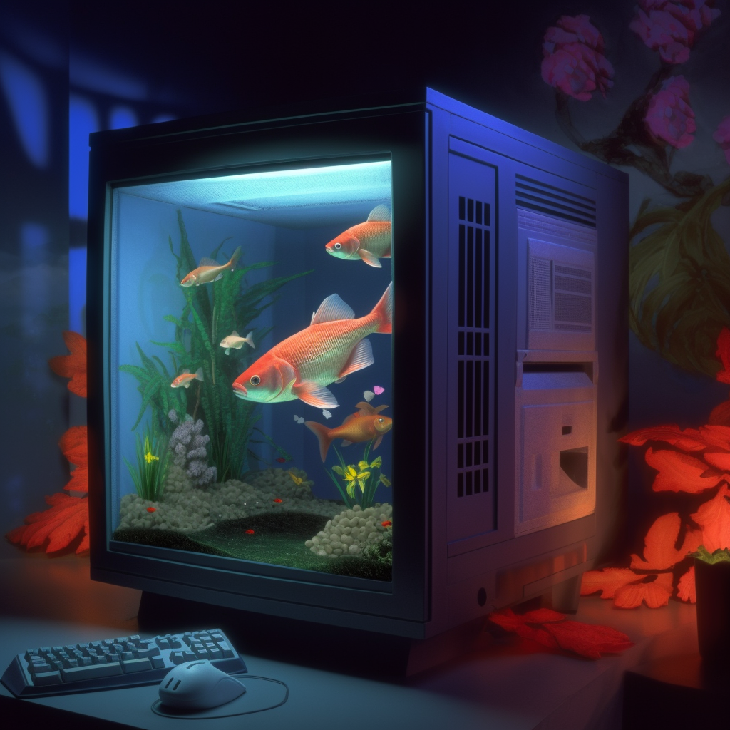 Retro Tech Oasis: A Mid-Journey Dive into Nostalgia