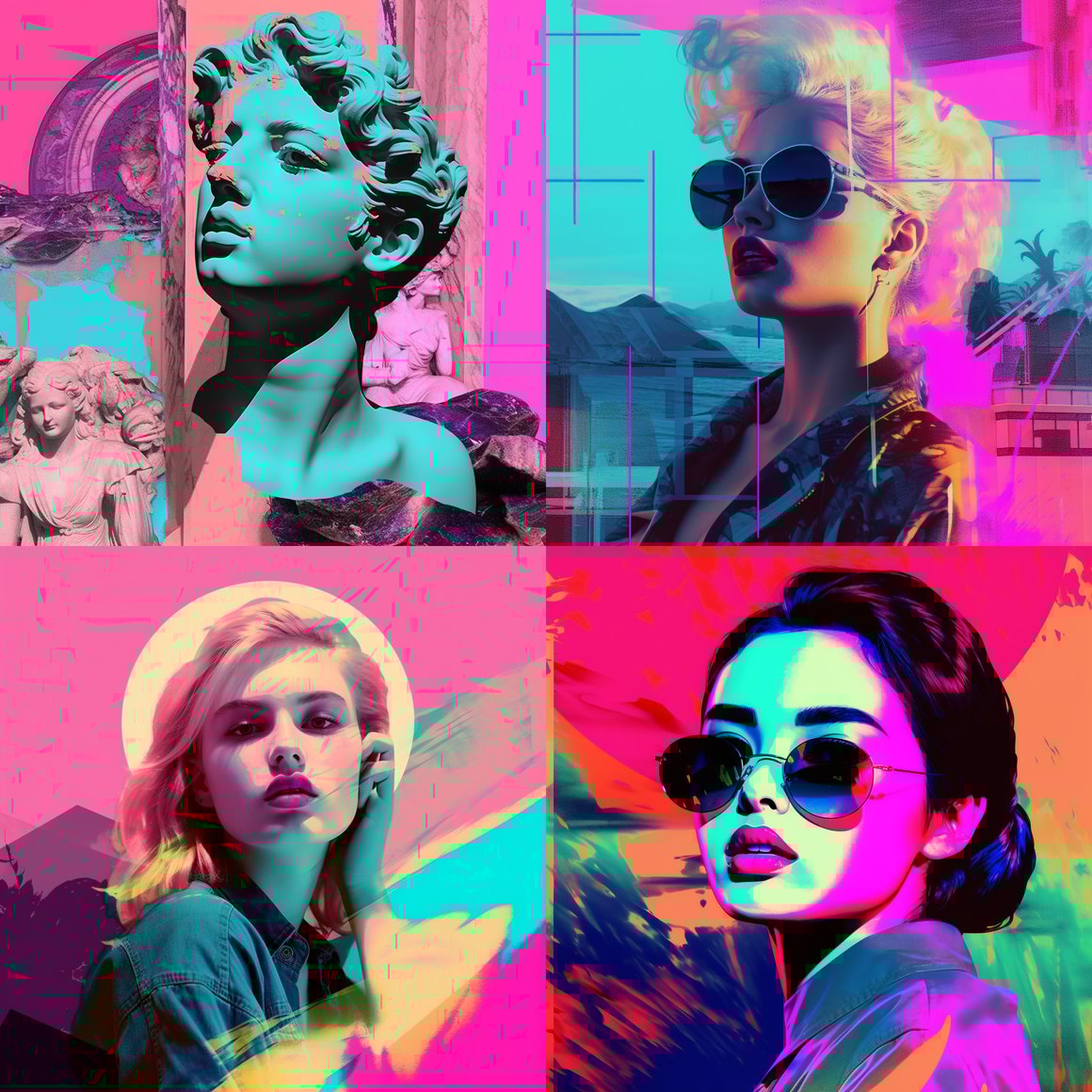 Retro-Future Fusion: A Vaporwave Art Journey