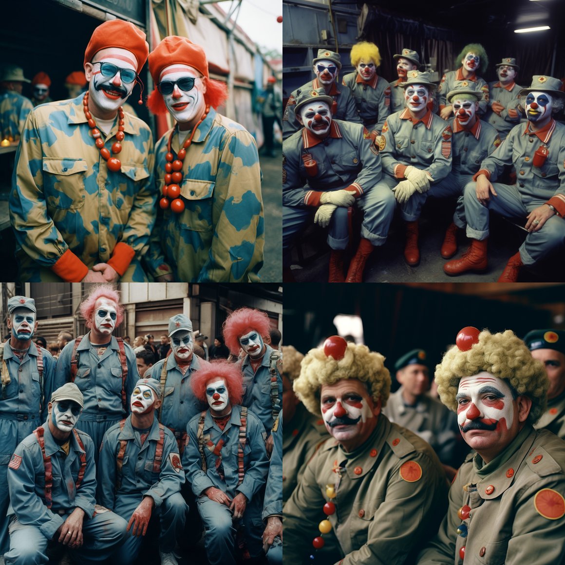 Retro Clown Invasion: A Midway Photorealistic Exploration