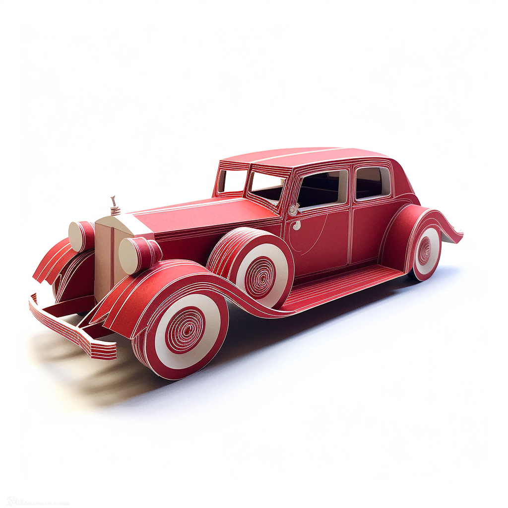 Art Deco Red Paper Car Project: Mid-Journey Check-In