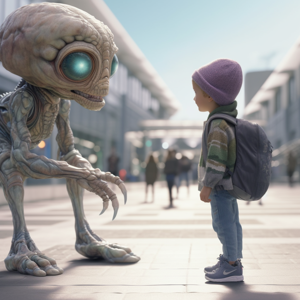 Midday Alien Debate: A Unreal Engine 5 Adventure