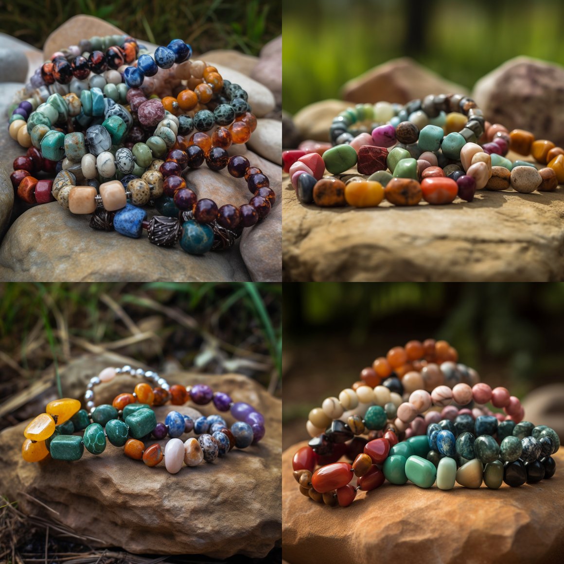 Nature-Inspired Stone Bracelet Photography Session