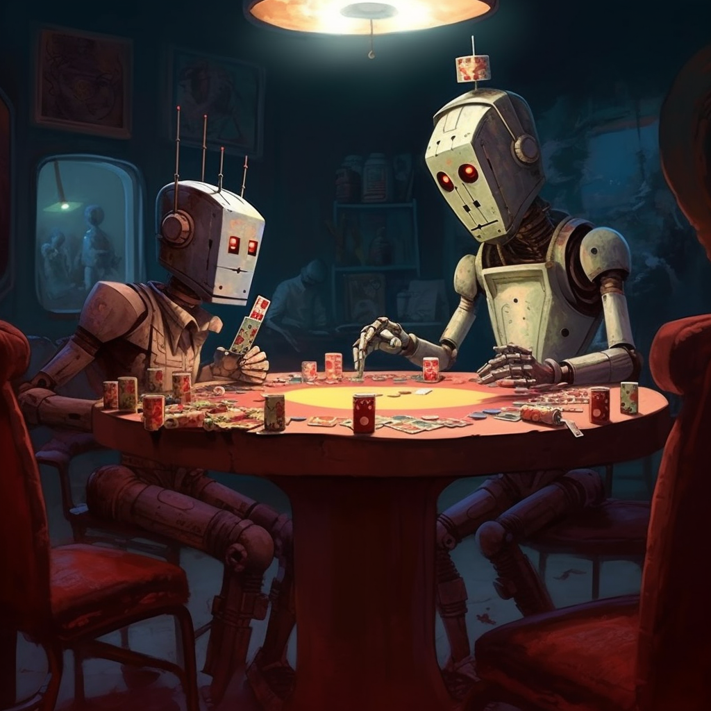 Neon Jokers: A Robot's Gamble