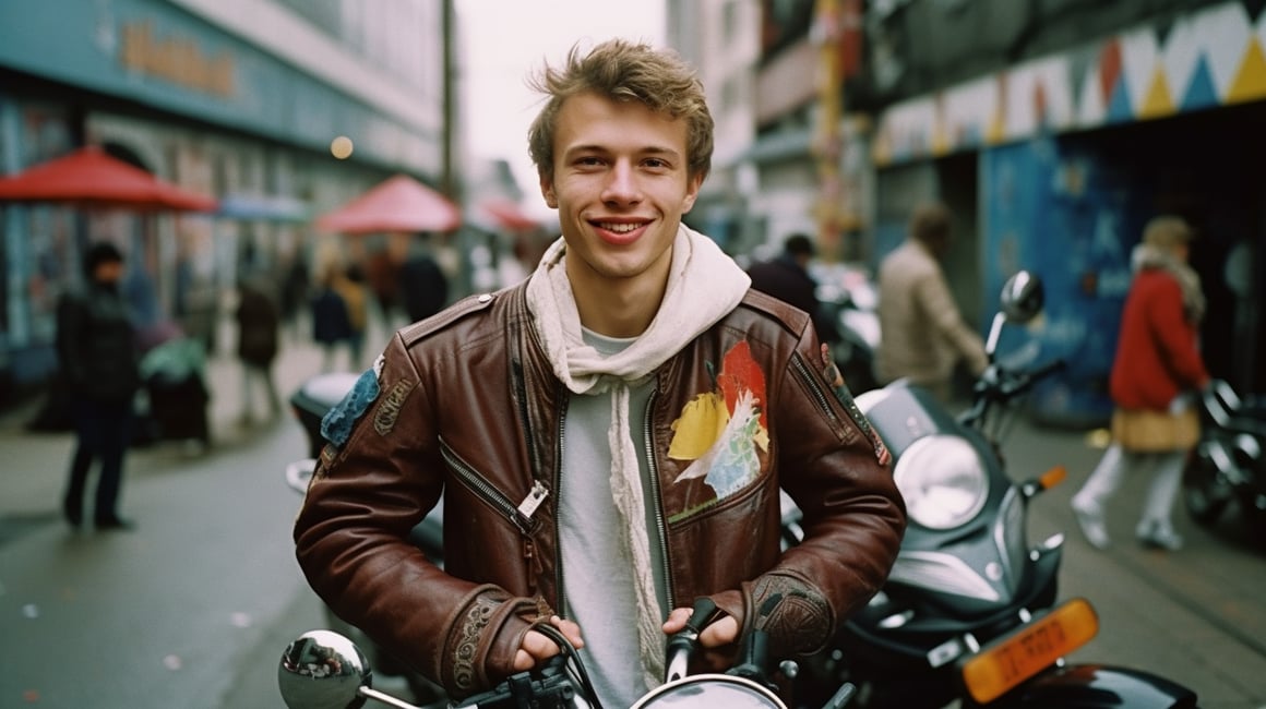 Retro Street Vibes: A Berlin Motorcycle Journey in Hi-Def