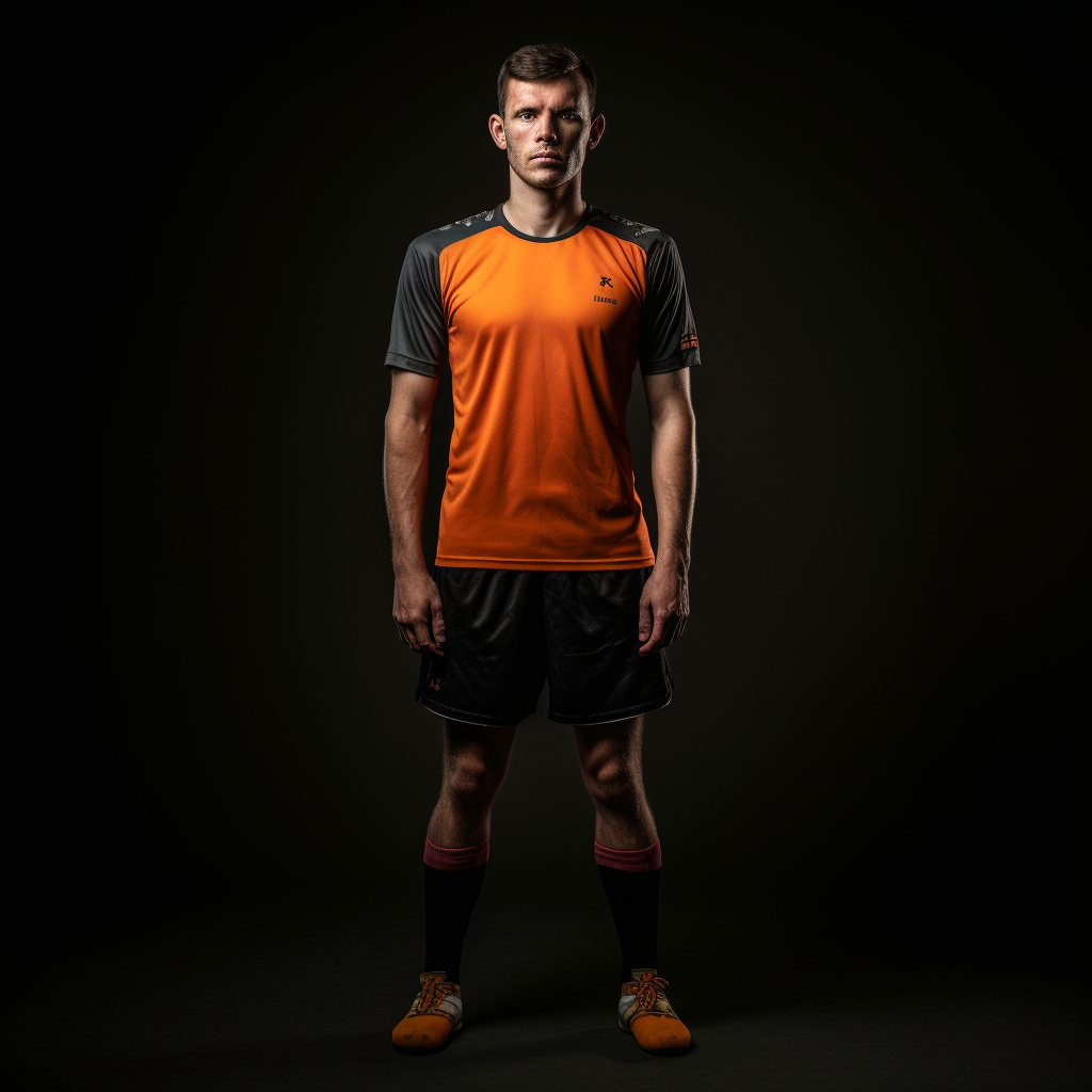 Cinematic Hypermaximalist Portrait of a Soccer Player