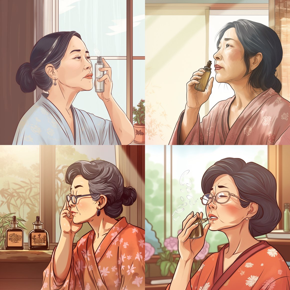 Aromatic Interlude: Senior Wellness Comic Scene
