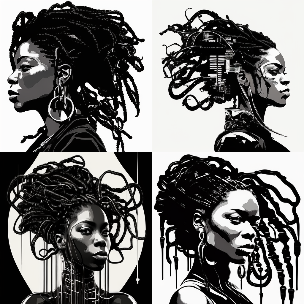 A Vector Illustration in Black and White