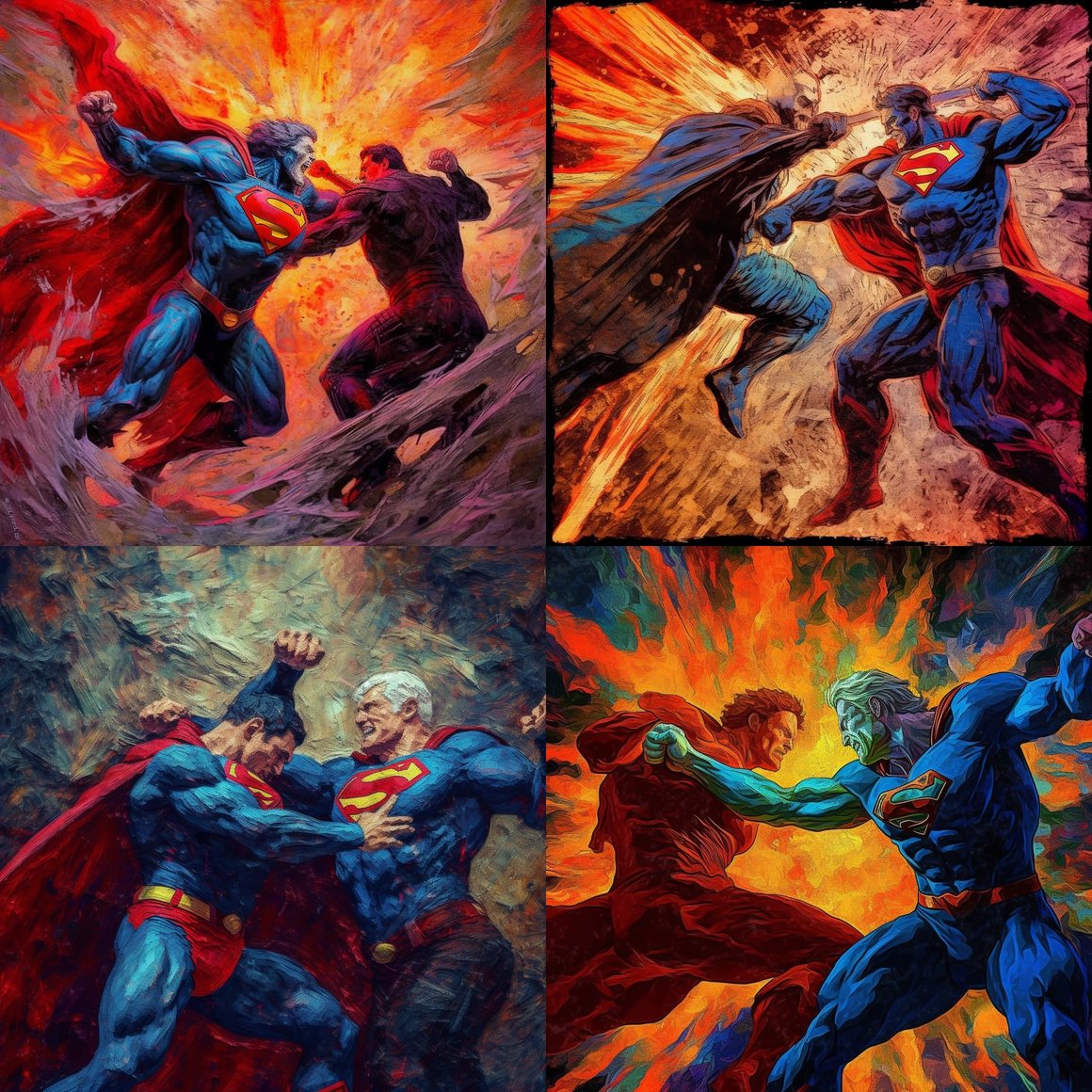 Clash of Titans: A Van Gogh-Inspired Spectacle