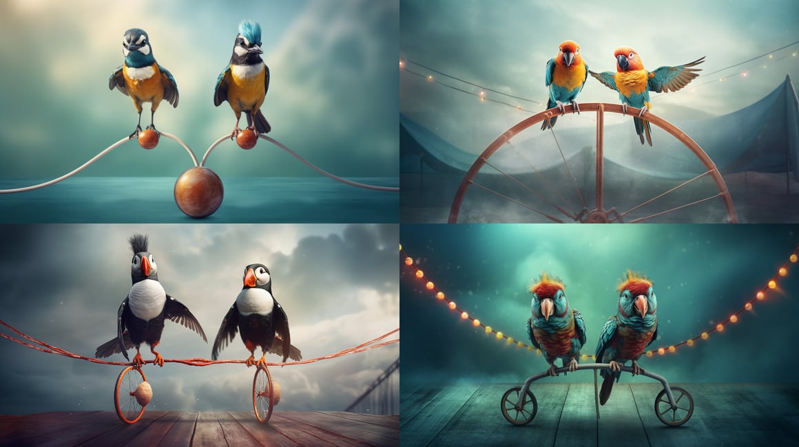 Midday Circus Birds Extravaganza: A Photographic Journey