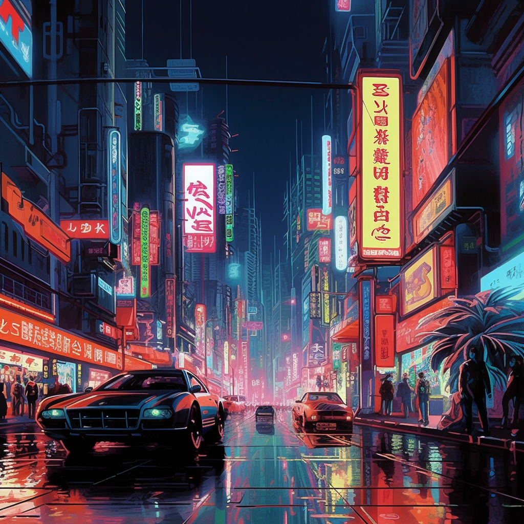 Neon Nights in Neo Tokyo: A Cyberpunk Odyssey