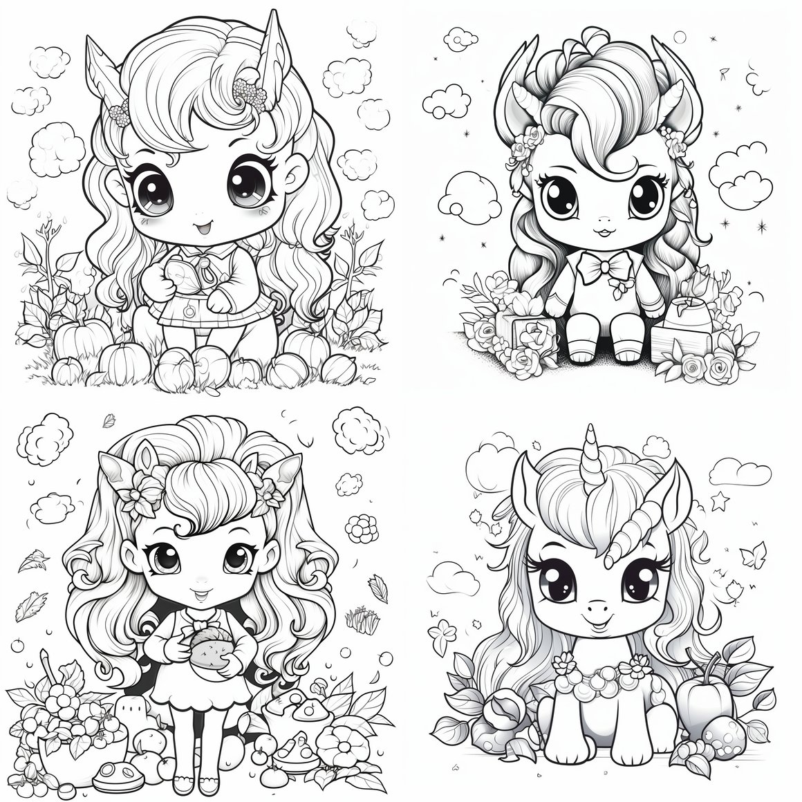 Children's Coloring Book Vector Illustration