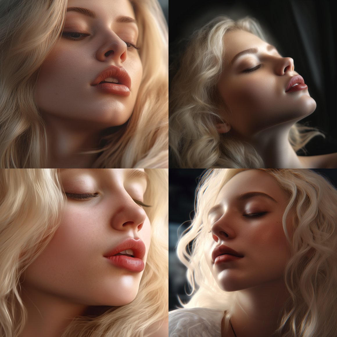A Super Realistic Portrait of a Blond Beauty