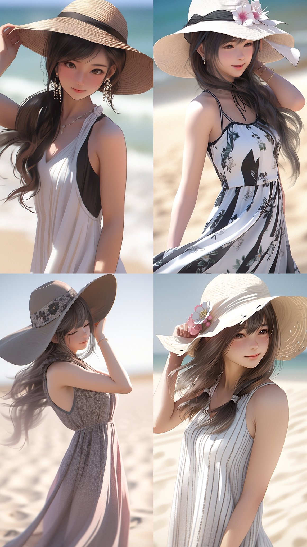 Summer Elegance: A Cinematic Beach Portrait