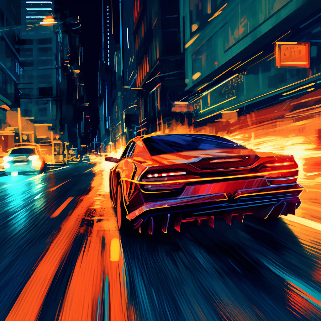 Neon Nights: A Digital Odyssey in High-Speed Chase