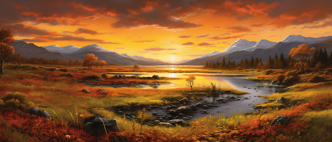 Artistic Interlude: The Autumn Dusk in Scottish Meadow