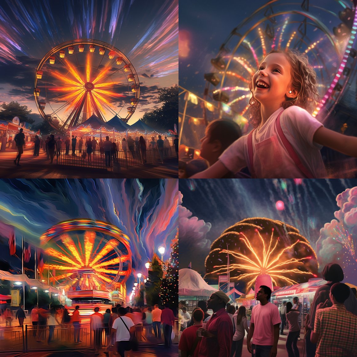 Summer Evening Carnival in New England