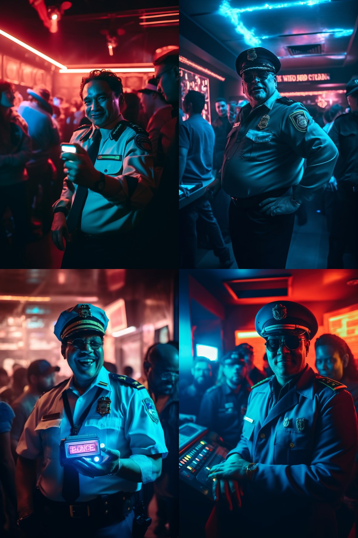 Neon Nights: Customs Officer in the Limelight