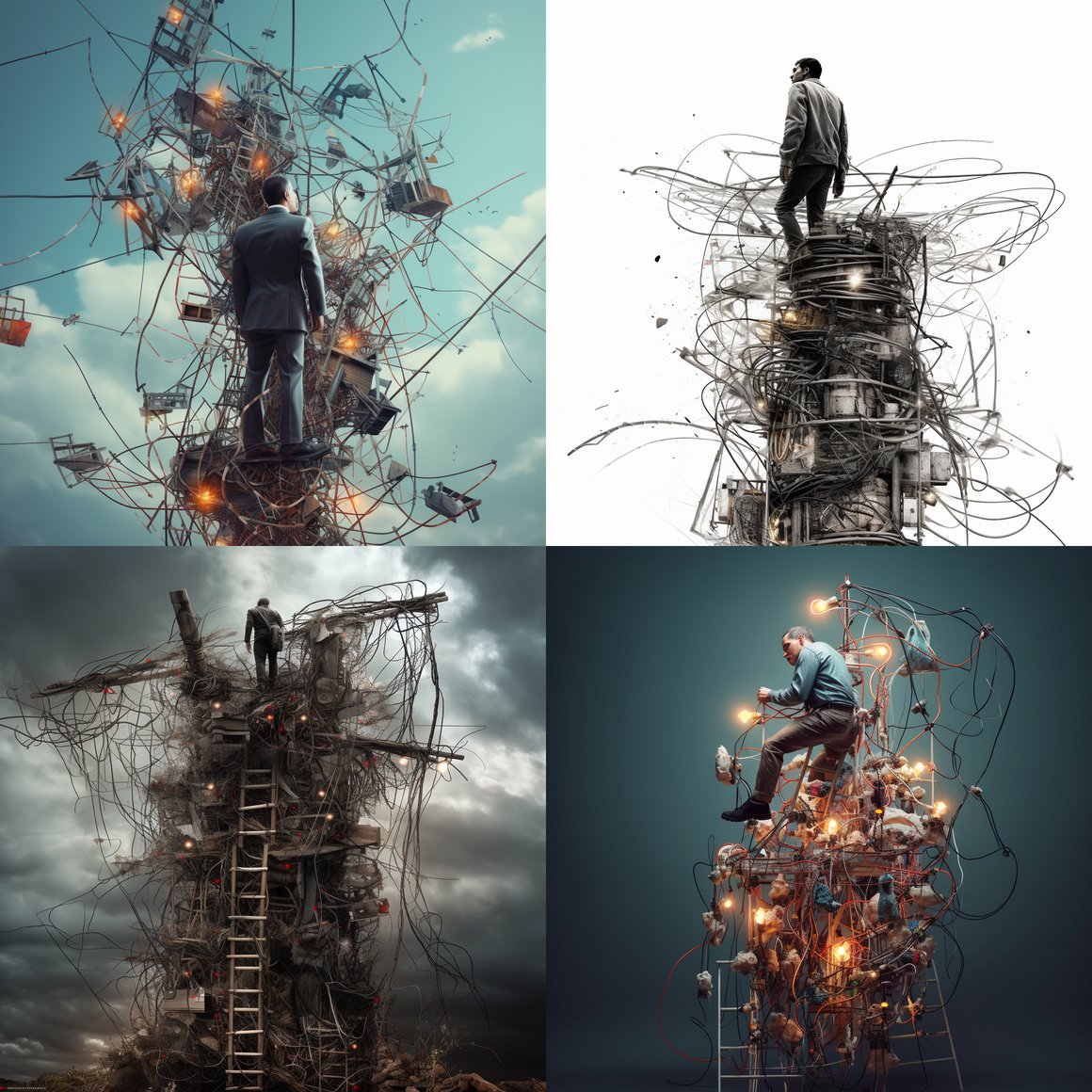 A Tangled Predicament: Midway Ladder Mishap