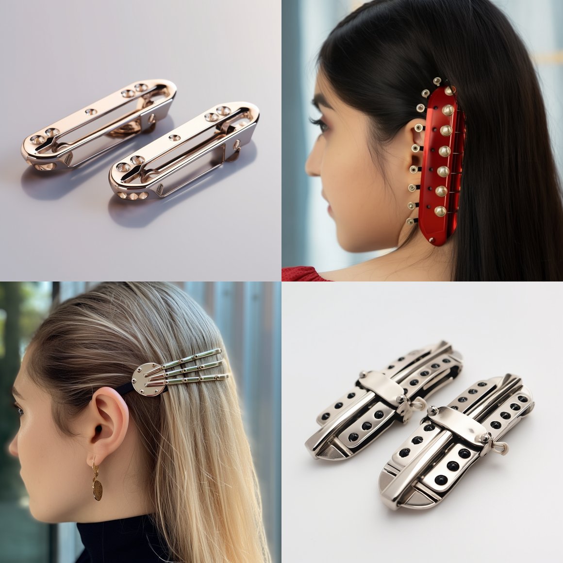 Hanging Huggie Earrings Barrette Adventure