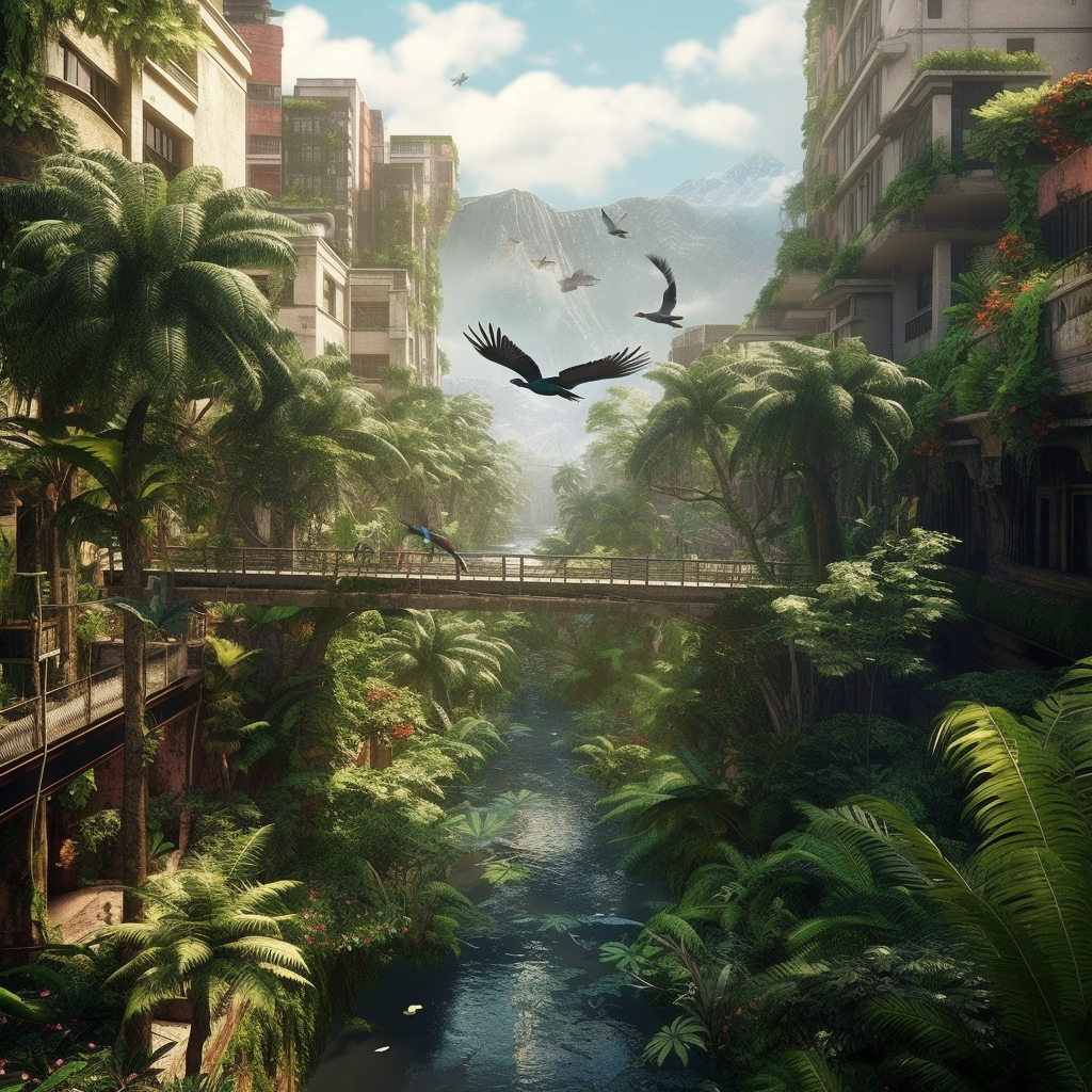 A Surreal Rainforest City Journey in 4K
