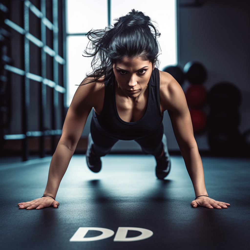 Mid-Workout Moment: Strong Woman Training at D_D Gym