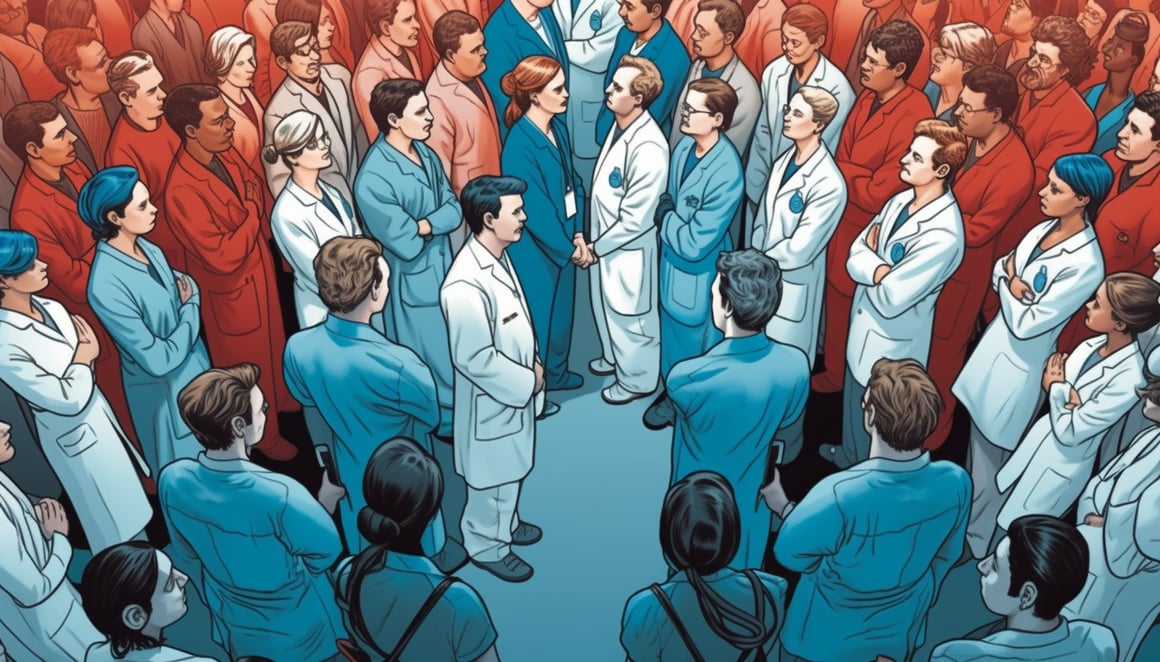 Clash of Medical Opinions in Color-coded Teams at AR 14:8