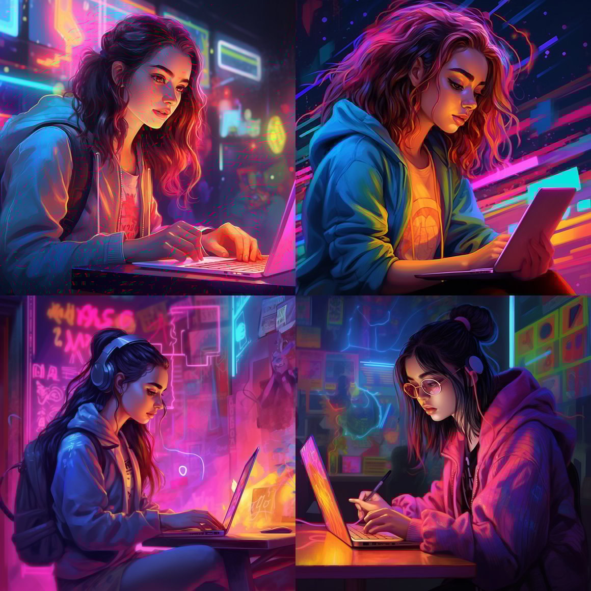 Neon Glow Computing: A Mid-Journey Reflection