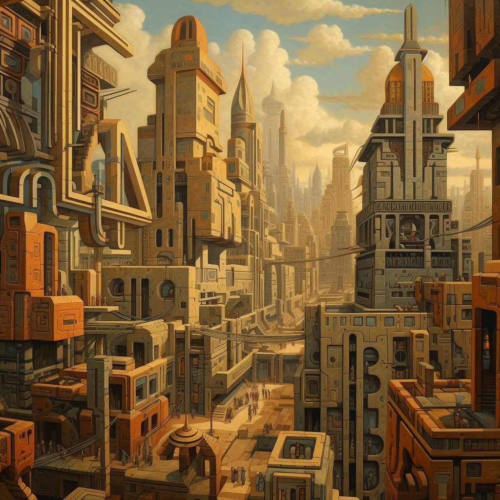 Chronicles of the Past: The Futuristic Egyptian Metropolis
