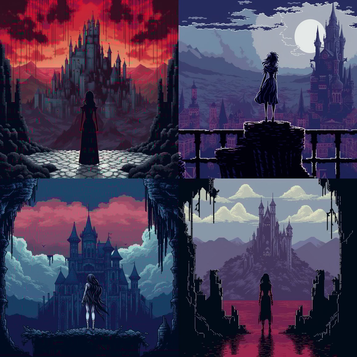 Retro Gothic Nightfall: Pixelated Vampire Chronicles v 5.1