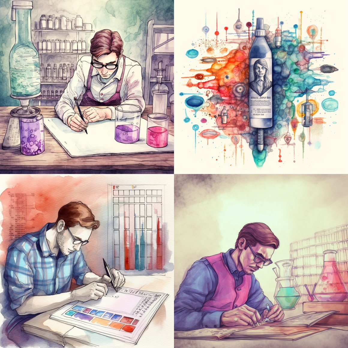 Handcrafted Watercolor Illustration for Diagnostic Test Progress