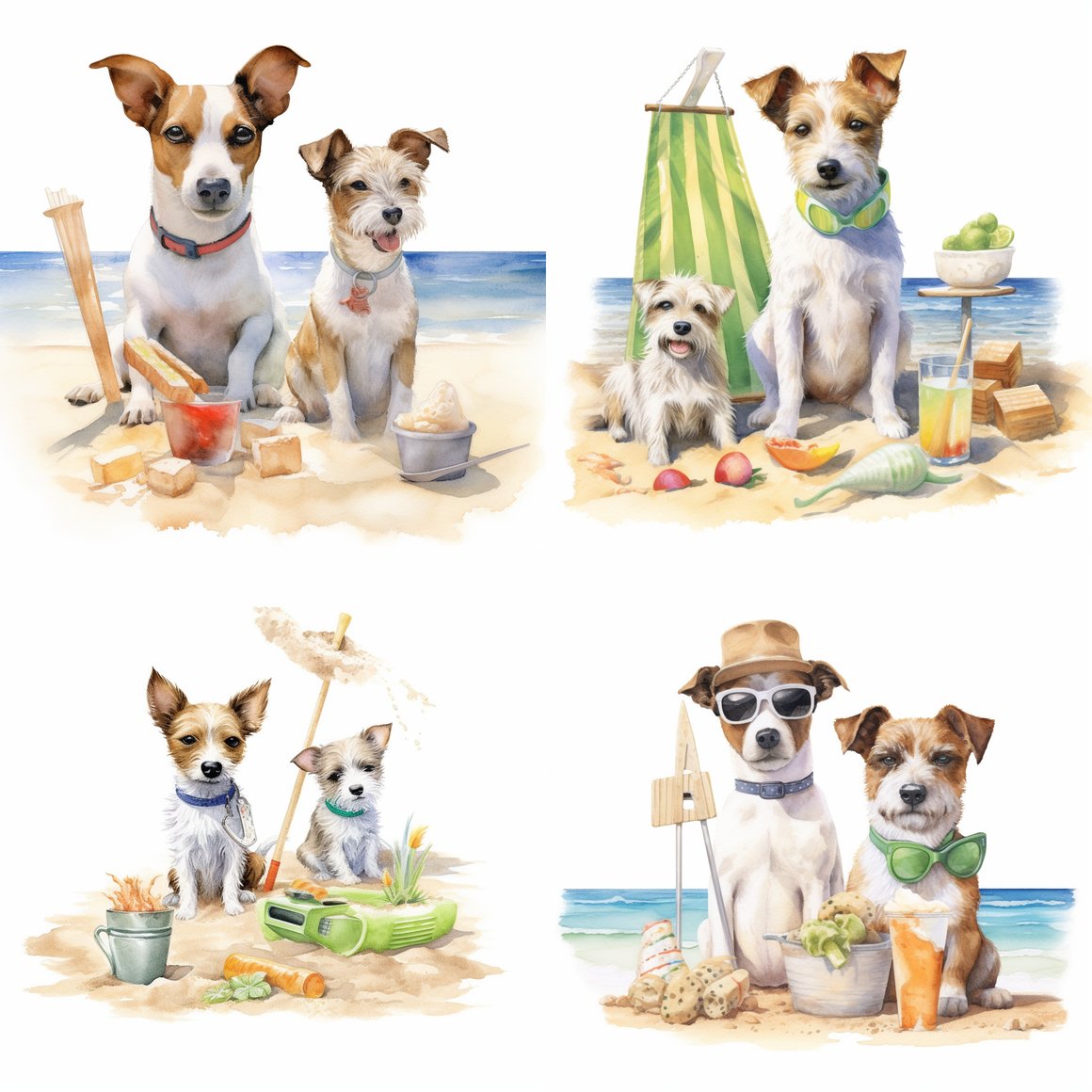 Sun-Kissed Paws: A Playful Beach Day Adventure