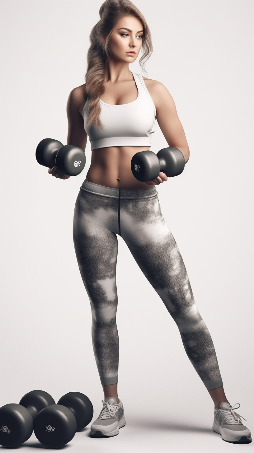 Mid-Workout Struggle: Fit Woman Powering Through Fatigue