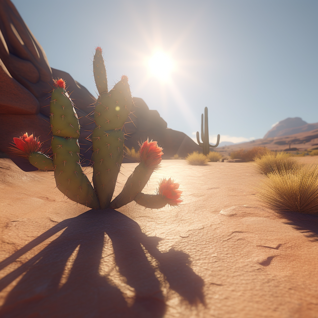 Midday Mirage: Sun-Soaked Desert Journey V5 8K