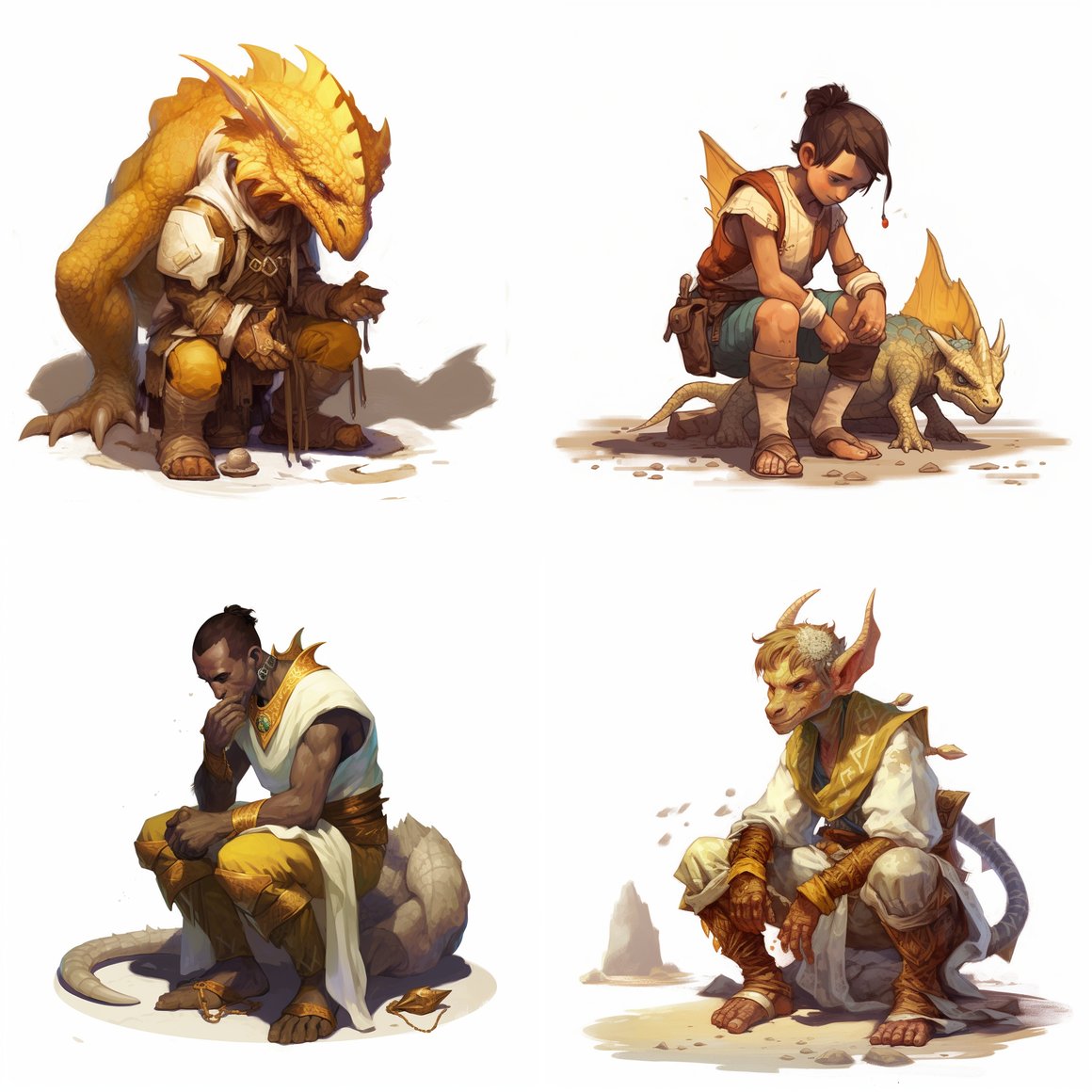 Submission of the Amber Scaled Dragonborn Servant