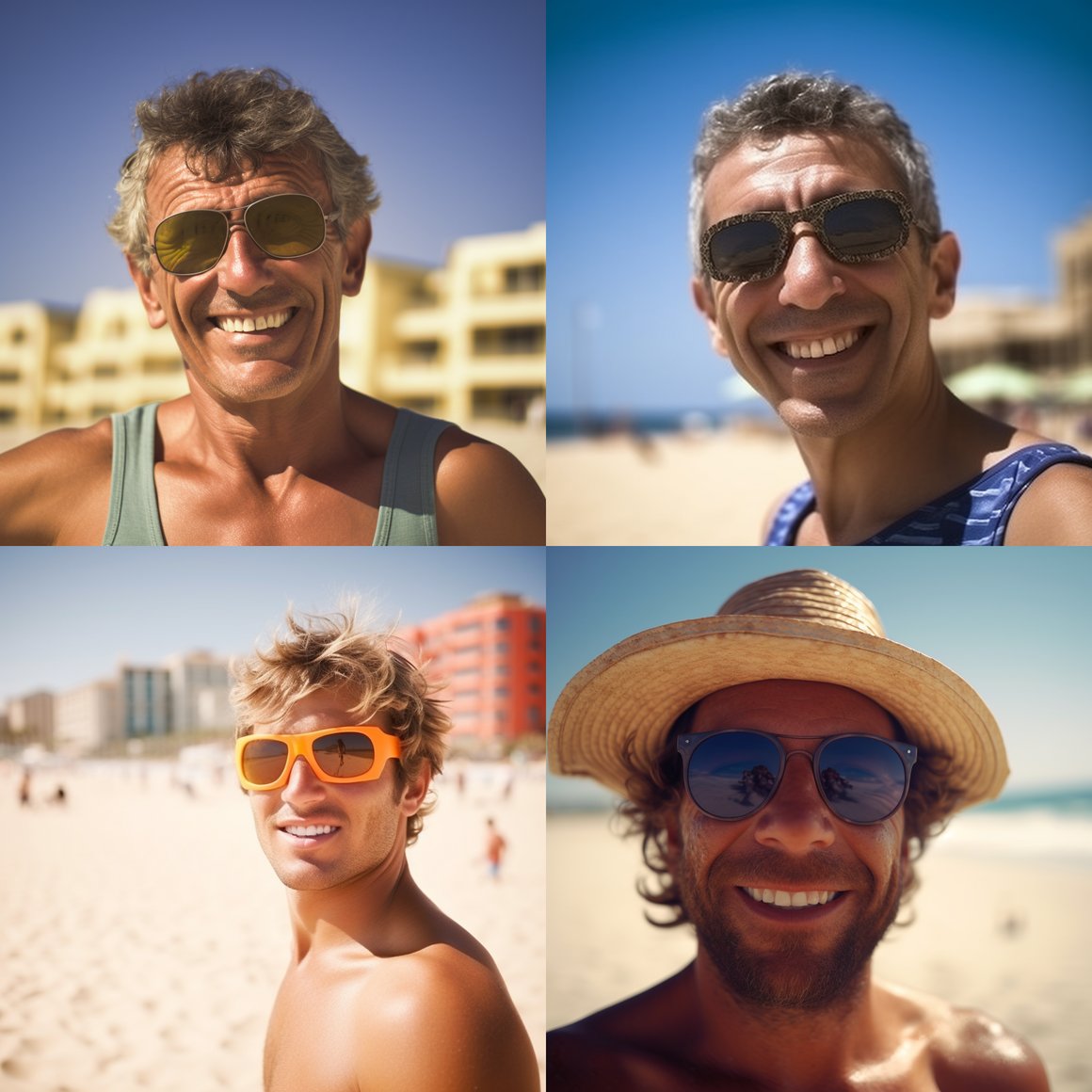Sun-Kissed Man on Spanish Beach - Version 5