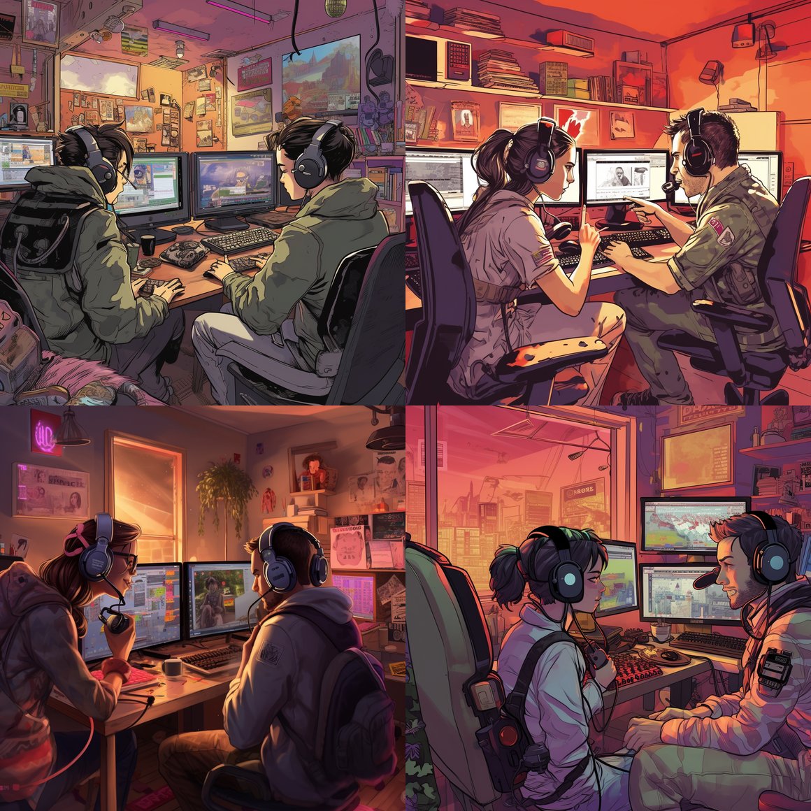 Neon Nights: A Valorant Gaming Duel