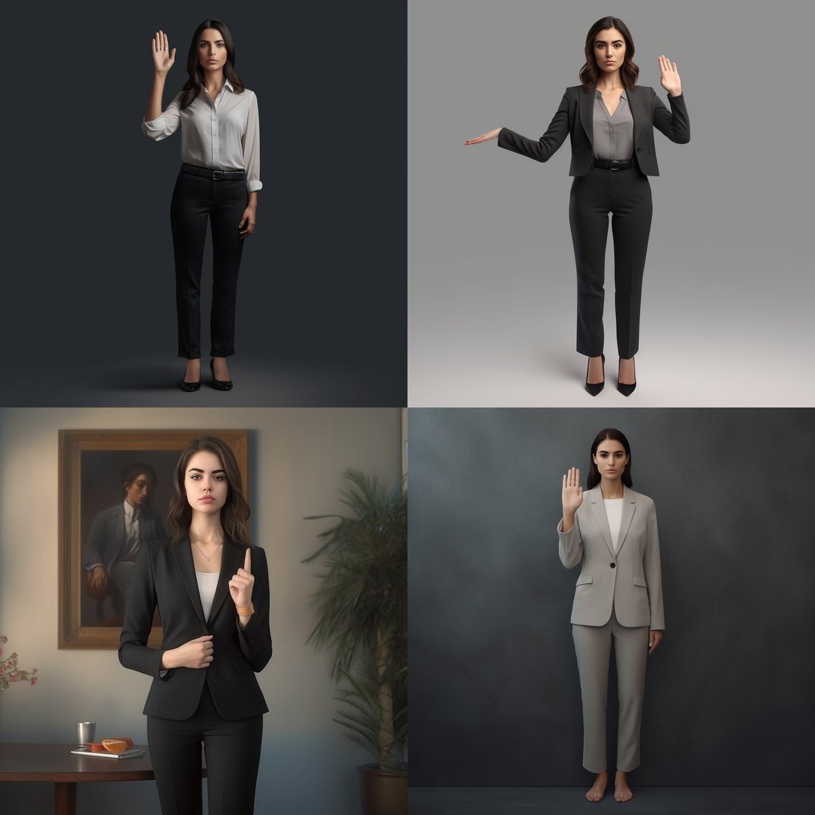 Ultra-Detailed HD Presentation of a Professional Woman Asserting 'No'