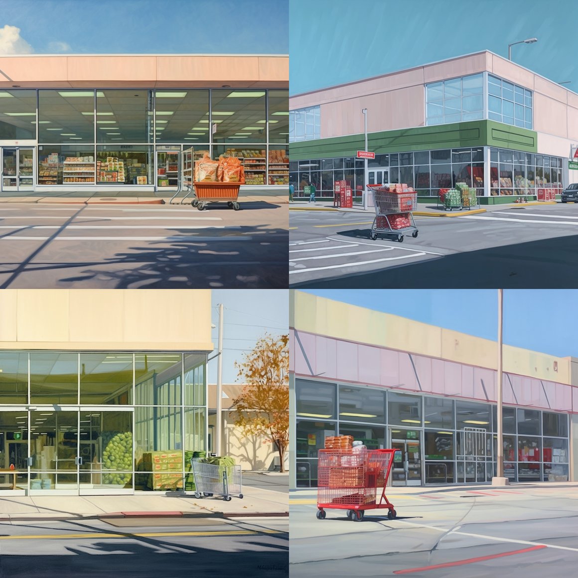 Desolate Supermarket: A Hopperesque Midway Pause