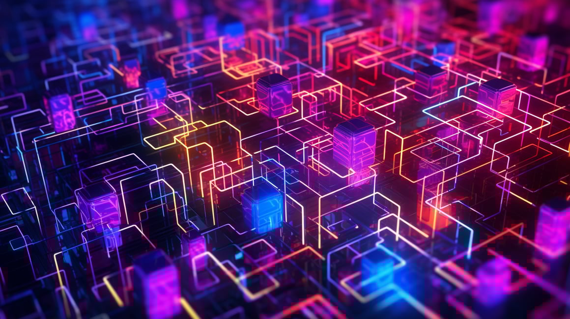 A Surreal Blockchain Journey in Neon 8K