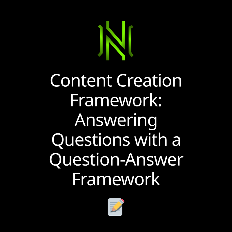Content Creation Framework: Answering Questions with a Question-Answer Framework